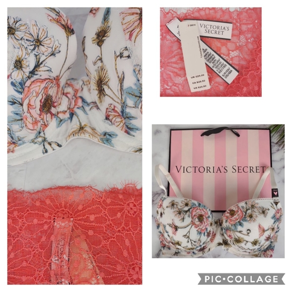 NWT VS garden party bra and panty - Picture 5 of 11